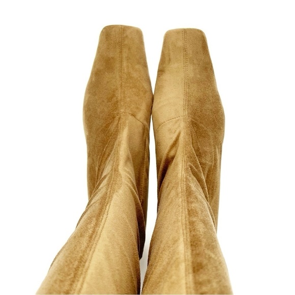 Farrutx Boots Size 41 = US 10.5 Knee High Tall Suede Tan Brown 1.5” Wedge  EUC - Picture 4 of 8